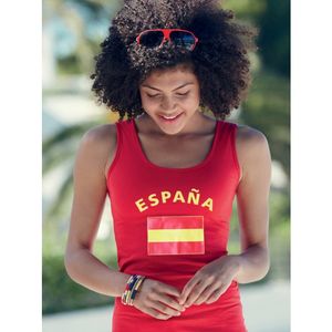 Dames tanktop met de Spaanse vlag XL  -