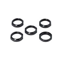 Hzb Balhoofdmoer 1-1/8 inch / 25.4 mm oversized zwart 5 stuks 6500052