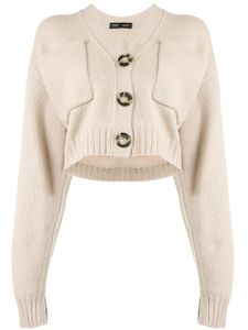 Proenza Schouler cardigan crop à col v - Marron