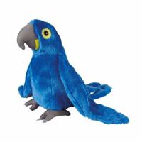 Ravensden pluche knuffel dier Ara Papegaai - blauw - 30 cm - Tropische vogels knuffels - thumbnail