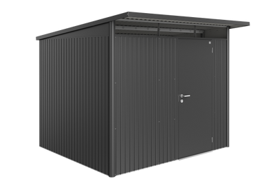 Metalen Berging AvantGarde ECO A6 260x260x220 cm met enkele deur- Lessenaarsdak- Metaal- Biohort