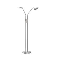 Fischer & Honsel 2-lichts leeslamp Tallri nikkel dimbaar 40488