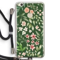 Botanical green sweet flower heaven: Huawei Ascend P8 Lite (2017) Transparant Hoesje met koord
