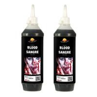 Fles horror special effects nepbloed - 2x stuks - 450 ml - Halloween kunstbloed