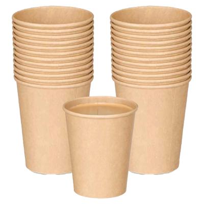 Kinvara papieren koffiebeker/drinkbeker - 120x stuks - 240 ml - gerecycled kraft papier