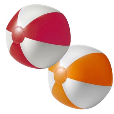 Impression Strandbal - opblaasbaar - zwembad speelgoed - rood / oranje - D26 cm