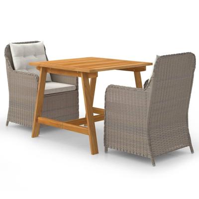 3-delige Tuinset bruin