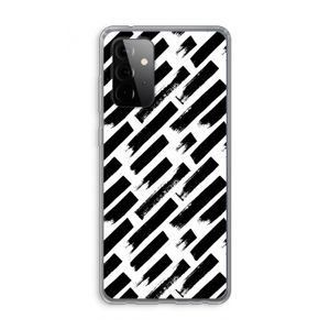 Zwarte vegen: Samsung Galaxy A72 Transparant Hoesje