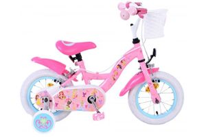 Disney princess kinderfiets meisjes 12 inch roze twee handremmen