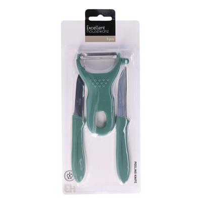 Schilmesjes Set ? 3-delig ? Groen ? RVS ? Dunschillers ? Keukengerei Schilmesjes Set ? 3-delig ? Groen ? RVS ? Dunschillers ? Keukengerei