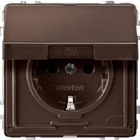 Merten MEG2310-7215 Wandcontactdoos AquaDesign Donkerbrasil 1 stuk(s)