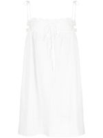 GANNI robe courte à broderie anglaise - Blanc