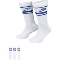 Nike Unisex Essential Crew 3-Pack Sokken - Handbalkleding - Handbalsokken - White/Blue - maat 38-42