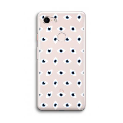 Eyes pattern: Google Pixel 3 Transparant Hoesje