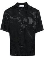 Han Kjøbenhavn chemise en jacquard à fini satiné - Noir