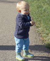 Playshoes fleece jasje uni blauw Maat - thumbnail