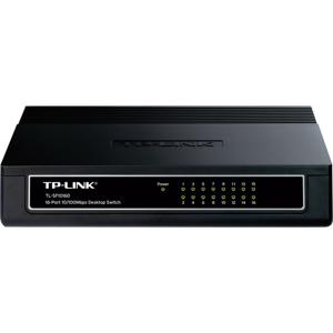 TP-Link TL-SF1016D Unmanaged Fast Ethernet (10/100) Zwart