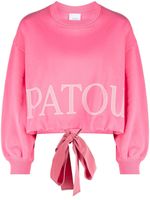 Patou sweat crop à logo imprimé - Rose