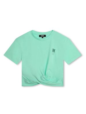Dkny Kids t-shirt en coton biologique à logo imprimé - Vert