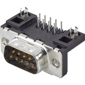 FCI D-SUB D09P13A4GX00LF D-sub male connector 90 ° Aantal polen: 9 Print 1 stuk(s)