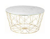 Artistiq Salontafel 'Steve', 80cm, Marmerlook, kleur Wit