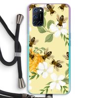 No flowers without bees: Oppo A92 Transparant Hoesje met koord