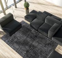 Karpet24 Elis - Modern, Onderhoudsvriendelijk Rechthoekig Tapijt met Antislip (Antraciet, 80x150 cm) - Voor Stijl en Comfort in Keuken & Eetkamer