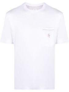 Eleventy t-shirt en coton à logo brodé - Blanc