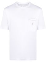 Eleventy t-shirt en coton à logo brodé - Blanc