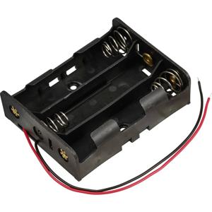 TRU COMPONENTS TC-13220708 Batterijhouder Aantal cellen: 3 18650 Kabel (l x b x h) 76 x 59 x 21 mm
