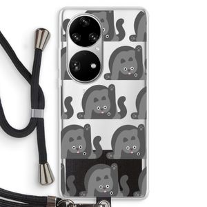 Cats: Huawei P50 Pro Transparant Hoesje met koord