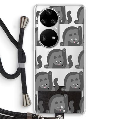 Cats: Huawei P50 Pro Transparant Hoesje met koord
