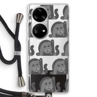 Cats: Huawei P50 Pro Transparant Hoesje met koord