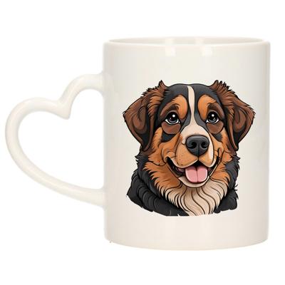 Cadeau mok voor honden liefhebbers - Benner Sennenhond - hartje - Cartoon - keramiek - 300 ml Cadeau mok voor honden liefhebbers - Benner Sennenhond - hartje - Cartoon - keramiek - 300 ml
