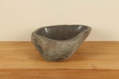 Aufsatzwaschbecken aus Flussstein RM03025, 45x42x15 cm