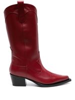 Scarosso bottines Dolly en cuir - Rouge - thumbnail