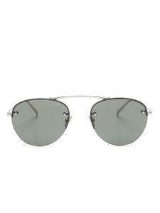 Saint Laurent Eyewear lunettes de soleil SL 575 à monture ronde - Argent