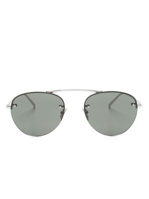 Saint Laurent Eyewear lunettes de soleil SL 575 à monture ronde - Argent