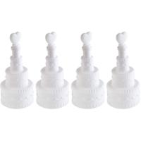 Bruiloft bellenblaas - taart met hartje - 4x stuks - 7,5 cm - Bellenblazen - Trouwerij/huwelijk