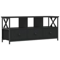 vidaXL Tv-meubel 102x33x45 cm bewerkt hout en ijzer zwart - thumbnail