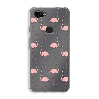 Anything Flamingoes: Google Pixel 3a Transparant Hoesje
