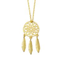 Mini Dreamcatcher ketting - Goud