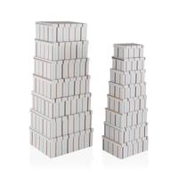 Set van opstapelbare opbergboxen Versa Flint Karton 15 Onderdelen