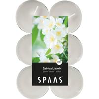 Maxi Geurtheelichtjes/waxinelichtjes - 60x - Spiritual Jasmin - 10 branduren