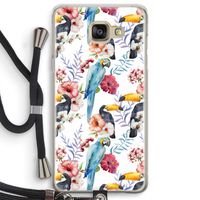 Bloemen tukan: Samsung Galaxy A5 (2016) Transparant Hoesje met koord