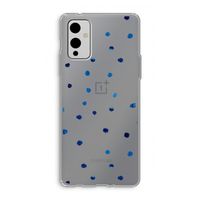 Blauwe stippen: OnePlus 9 Transparant Hoesje