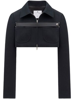 Courrèges veste à coupe crop - Noir