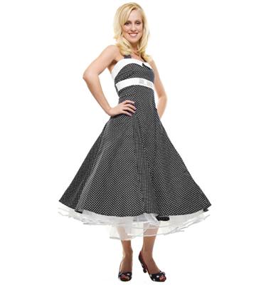 Anaïs Polka Dot Doll Dress Black And White -XS | 58% korting Anaïs Polka Dot Doll Dress Black And White -XS | 58% korting