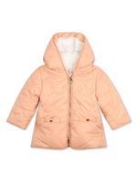 Chloé Kids manteau matelassé à fleurs brodées - Orange