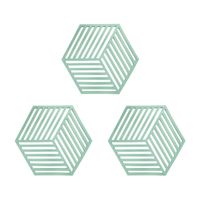 Krumble Pannenonderzetter Hexagon - Groen - Set van 3
